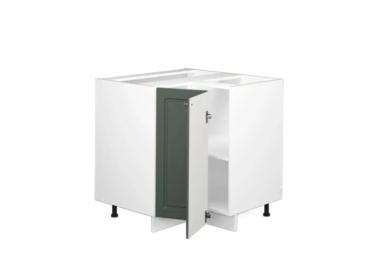 Vicco Eckunterschrank Fame-Line Grün-Gold Landhaus/Weiß 81 cm ohne Arbeitsplatte