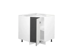 Vicco Eckunterschrank Fame-Line Anthrazit-Gold/Weiß 81 cm AP Anthrazit