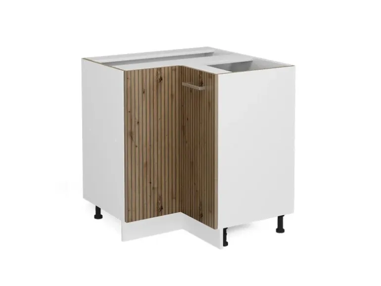 Vicco Eckunterschrank R-Line Artisan-Eiche/Weiß 76 cm ohne Arbeitsplatte
