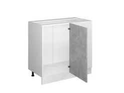 Vicco Eckunterschrank R-Line Küchen Eckschrank Beton/Weiß 86 cm ohne Arbeitsplatte