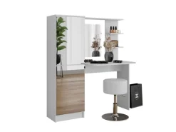 Vicco Frisiertisch Jasmin Weiß 123 x 141.2 cm mit Hocker
