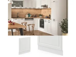 Vicco Frontblende R-Line Geschirrspüler Fronttür Weiß Landhaus/Weiß 60 cm ohne Arbeitsplatte