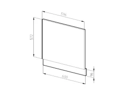Vicco Frontblende R-Line Geschirrspüler Fronttür Weiß Landhaus/Weiß 60 cm ohne Arbeitsplatte