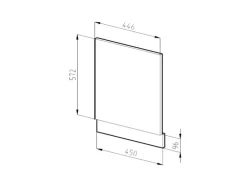 Vicco Frontblende R-Line Weiß Hochglanz/Weiß 45 cm ohne Arbeitsplatte