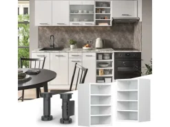 Vicco Hängeschrank R-Line Offener Küchenschrank Weiß/Weiß 40 cm