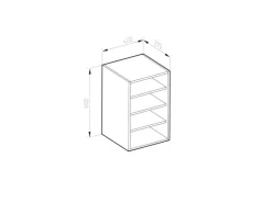 Vicco Hängeschrank R-Line Offener Küchenschrank Weiß/Weiß 40 cm