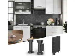 Vicco Küchenregal Fame-Line Offener Küchenschrank Anthrazit 15 cm ohne Arbeitsplatte