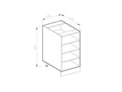 Vicco Küchenregal R-Line Anthrazit/Anthrazit 20 cm ohne Arbeitsplatte