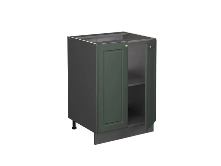 Vicco Küchenunterschrank Fame-Line Grün-Gold Landhaus/Anthrazit 60 cm ohne Arbeitsplatte