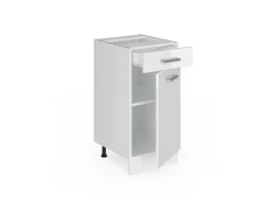 Vicco Küchenunterschrank R-Line Weiß Hochglanz/Weiß 40 cm ohne Arbeitsplatte