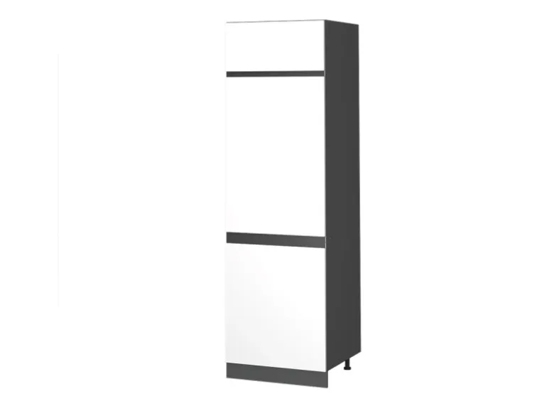 Vicco Kühlumbauschrank R-Line Hochschrank für die Küche Weiß/Anthrazit 60 cm J-Shape