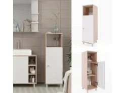 Vicco Midischrank Fynn Sonoma/Weiß 30 x 95 cm