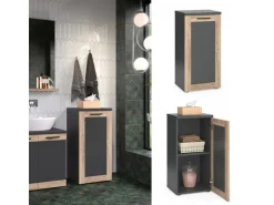 Vicco Midischrank Niko Anthrazit/Viking Oak 40 x 82 cm