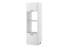 Vicco Mikrowellenschrank R-Line Küchenregal für die Mikrowelle Weiß Landhaus/Weiß 60 cm