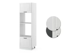 Vicco Mikrowellenschrank R-Line Küchenregal für die Mikrowelle Weiß Landhaus/Weiß 60 cm