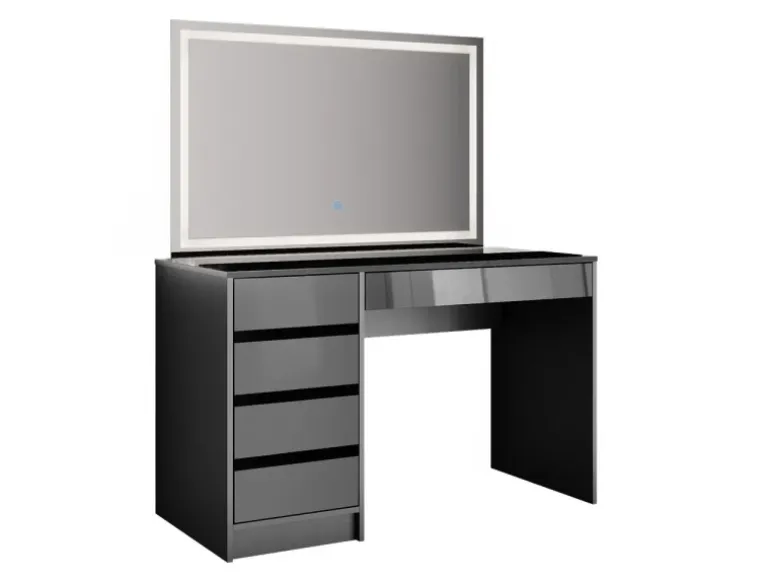 Vicco Schminktisch Sherry Anthrazit 120 cm mit LED-Spiegel