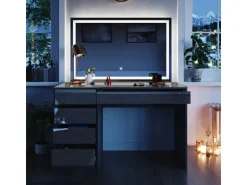 Vicco Schminktisch Sherry Anthrazit 120 cm mit LED-Spiegel