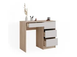 Vicco Schminktisch Sherry Sonoma/Weiß 90 cm mit 4 Schubladen