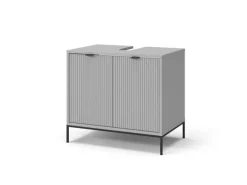 Vicco Waschbeckenunterschrank Eliza Grau 70 x 63 cm mit Türen und Schublade