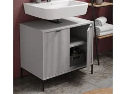 Vicco Waschbeckenunterschrank Eliza Grau 70 x 63 cm mit Türen und Schublade