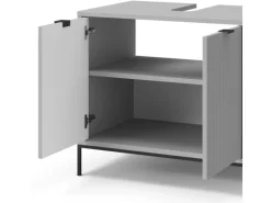 Vicco Waschbeckenunterschrank Eliza Grau 70 x 63 cm mit Türen und Schublade