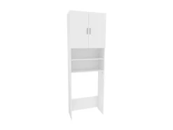 Vicco Waschmaschinenschrank Martha Weiß 64 x 190 cm mit 2 Kurzen Türen