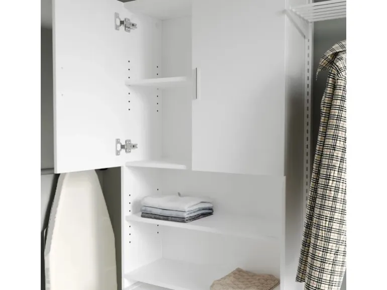 Vicco Waschmaschinenschrank Martha Weiß 64 x 190 cm mit 2 Kurzen Türen