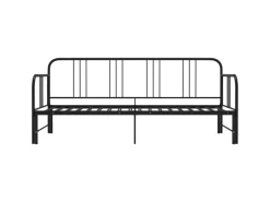 vidaXL Ausziehsofa Bettgestell Schwarz Metall 90x200 cm Modell 2650960