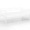 vidaXL Ausziehsofa Bettgestell Weiß Metall 90x200 cm Modell 5650979