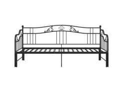 vidaXL Ausziehsofa Bettgestell Schwarz Metall 90x200 cm Modell 4650972
