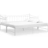 vidaXL Ausziehsofa Bettgestell Weiß Metall 90x200 cm Modell 2650967