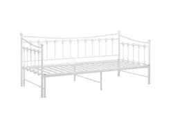 vidaXL Ausziehsofa Bettgestell Weiß Metall 90x200 cm Modell 2650967