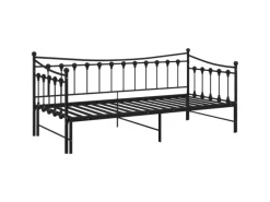 vidaXL Ausziehsofa Bettgestell Schwarz Metall 90x200 cm Modell 1650966
