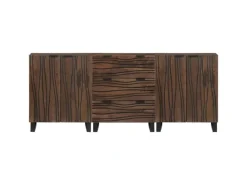 vidaXL Badezimmermöbel Set mit Regal 3-Tlg Braun Massives Mango-Holz 3310053