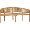 vidaXL Bananenbank 180 cm Massivholz Teak 310494