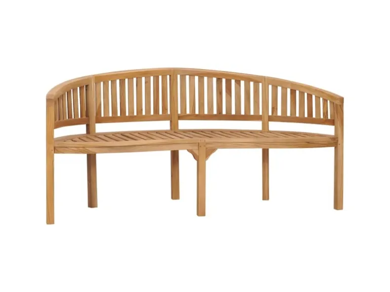 vidaXL Bananenbank 180 cm Massivholz Teak 310494