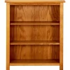 vidaXL Bücherregal 3 Fächer 70x22,5x82 cm Massivholz Eiche