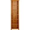 vidaXL Bücherregal 6 Fächer 52x22x180 cm Massivholz Eiche