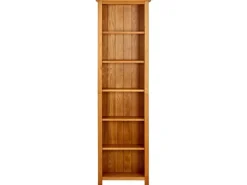 vidaXL Bücherregal 6 Fächer 52x22x180 cm Massivholz Eiche