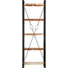 vidaXL Bücherregal 5 Fächer 60x30x180 cm Altholz Massiv