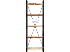 vidaXL Bücherregal 5 Fächer 60x30x180 cm Altholz Massiv