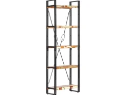 vidaXL Bücherregal 5 Fächer 60x30x180 cm Altholz Massiv