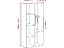vidaXL Bücherregal Artisan-Eiche 50x25x104 cm 855965
