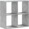 vidaXL Bücherregal Betongrau 68,5x32x68,5 cm Holzwerkstoff
