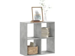 vidaXL Bücherregal Betongrau 68,5x32x68,5 cm Holzwerkstoff