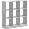 vidaXL Bücherregal Betongrau 102x32x108 cm Holzwerkstoff