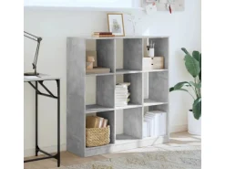 vidaXL Bücherregal Betongrau 102x32x108 cm Holzwerkstoff