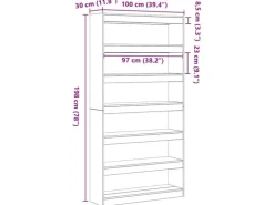 vidaXL Bücherregal Braun Holzwerkstoff 3333929