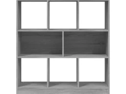 vidaXL Bücherregal Grau Sonoma 97,5x29,5x100 cm Holzwerkstoff
