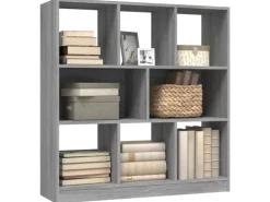 vidaXL Bücherregal Grau Sonoma 97,5x29,5x100 cm Holzwerkstoff